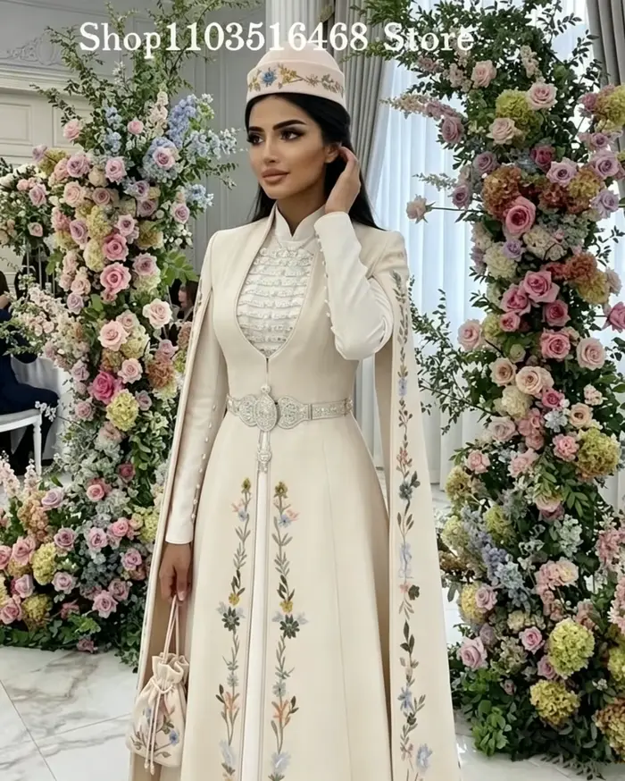 Robe de mariée musulmane rose bonbon pour bébé, robe traditionnelle arabe personnalisée, kaftan turc