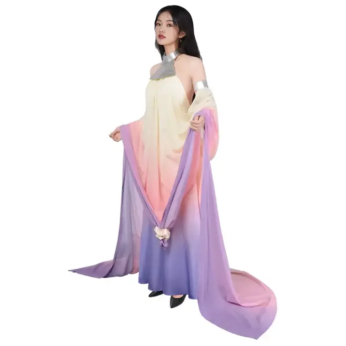 Padme Cosplay Amidala robe Costume classique reine longue élégante dos nu jupe femmes uniforme tenues Halloween carnaval fille