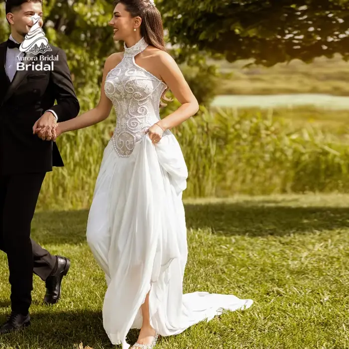Robe de mariée de plage personnalisée Aurora