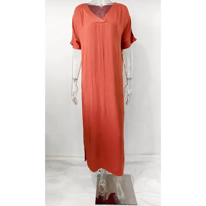 Robe longue décontractée en coton et rayonne style kaftan pour femmes occasions estivales plages et soirées