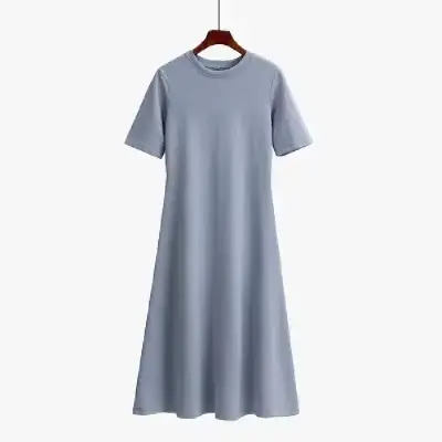 Robe longue amincissante style vintage français pour femme, collection Printemps 2025 – Robe Hepburn