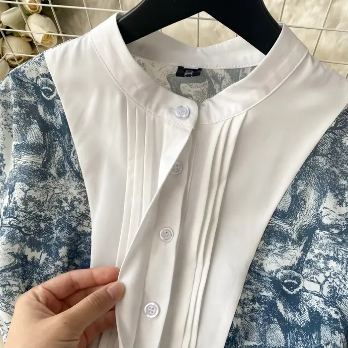 Robe Maxi Française Chic et Élégante Imprimée avec Manches Courtes Pour Femmes Occasions Spéciales Bureau Élégante