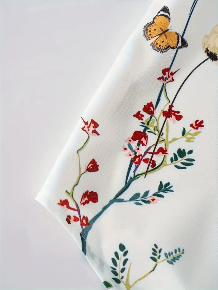 Robe décontractée à manches longues à imprimé floral pour femme
