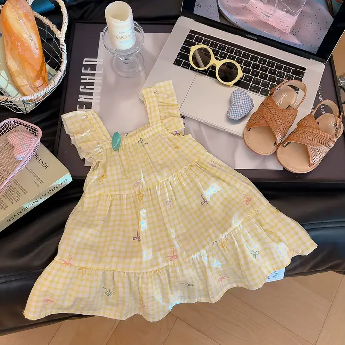 Robe d'été 2026 pour filles à manches volantées