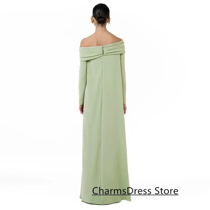Robe de soirée longue en polyester avec perles et cristaux décolleté hors de l'épaule pour mariage et gala élégant