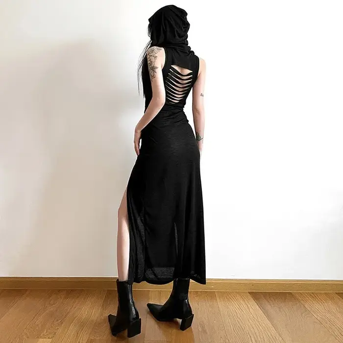 Robe y2k pour femmes, vêtements de couleur unie