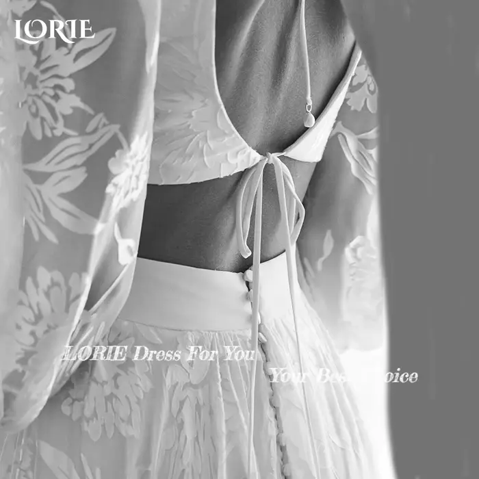 Robe de Mariée Sexy en Dentelle à Manches sulfet Dos aux