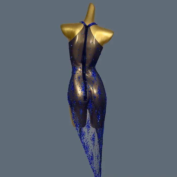 Xinghe-Robe de Soirée Luxueuse avec Strass pour Femme