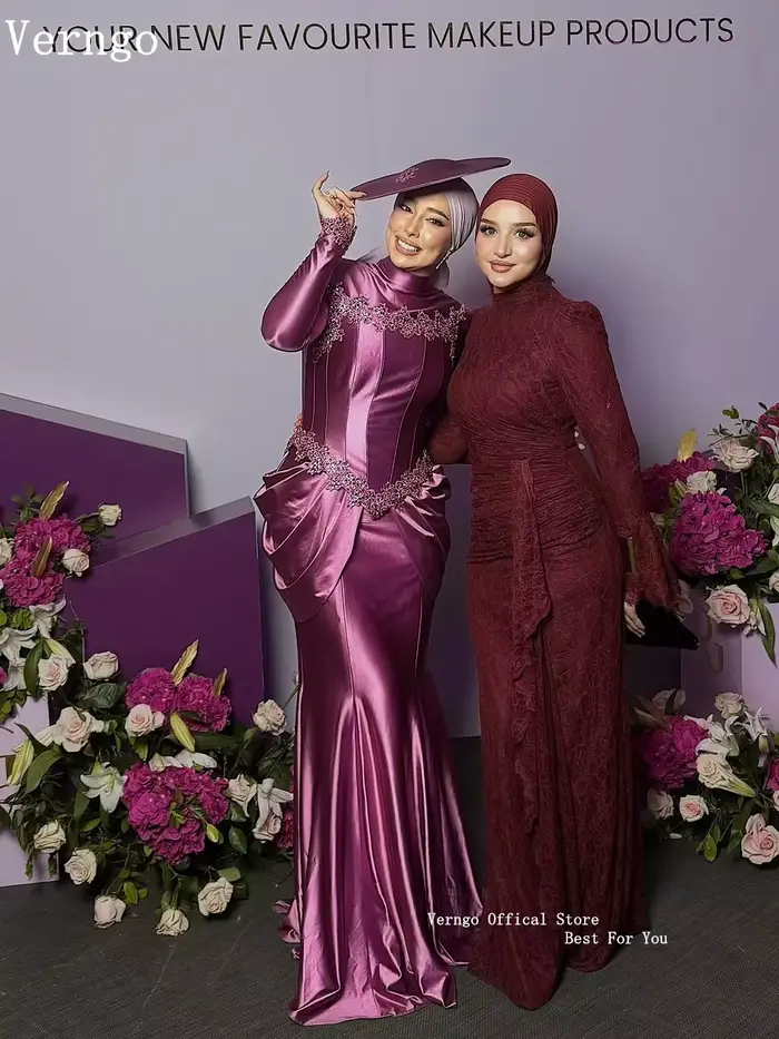 Robe de Soirée Élégante en Dentelle Bordeaux Sirène pour Femmes Occasions Spéciales Soirées Officielles