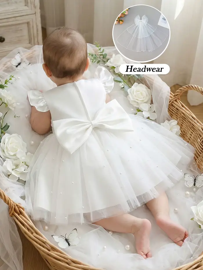 Robe blanche pour demoiselle d'honneur