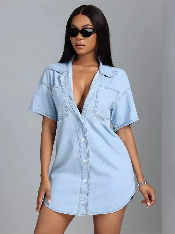 Robe Courte en Jean pour Femme