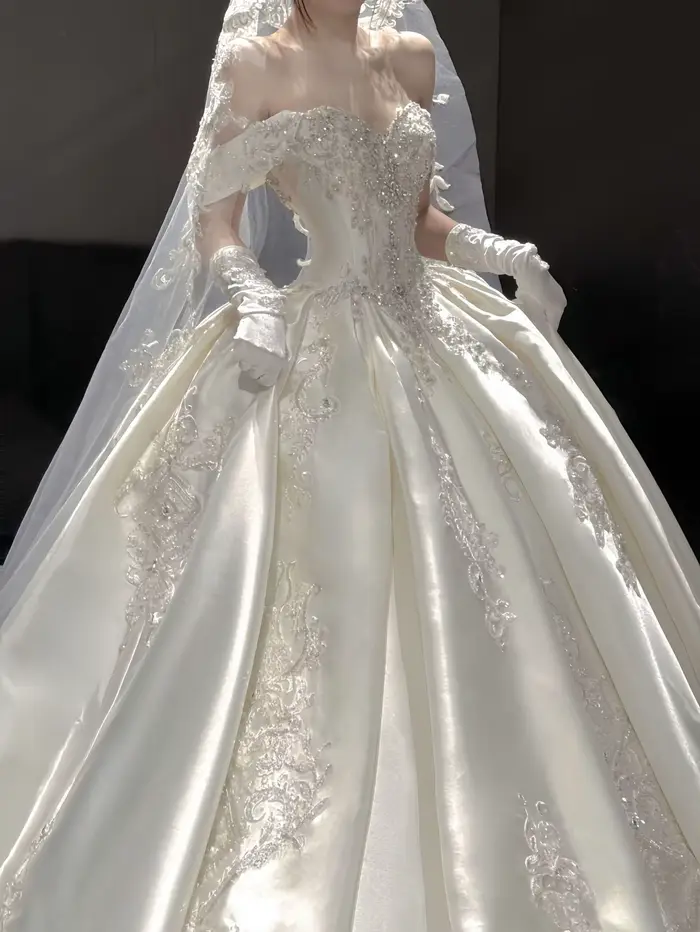 Robe de mariée légère en Satin, rétro français, sans bretelles, nouveau modèle pour les mariées, hau