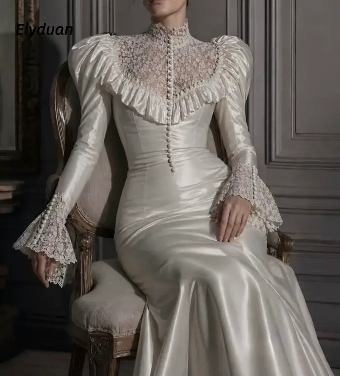 Robe de mariée sirène victorienne vintage