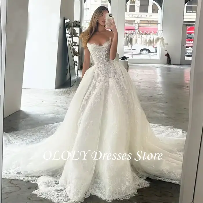 OLOEY Robes de mariée de luxe personnalisées en dentelle