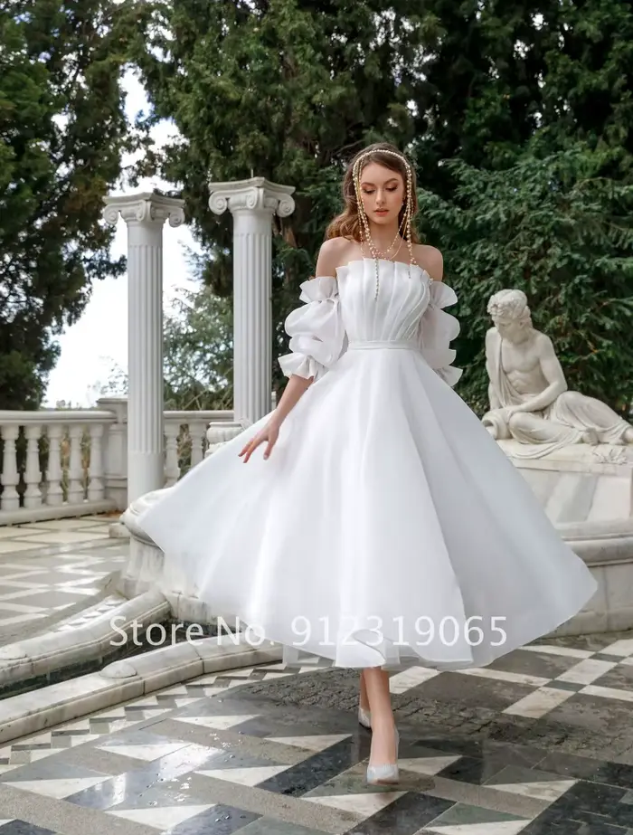 Robes de mariée princesse en organza