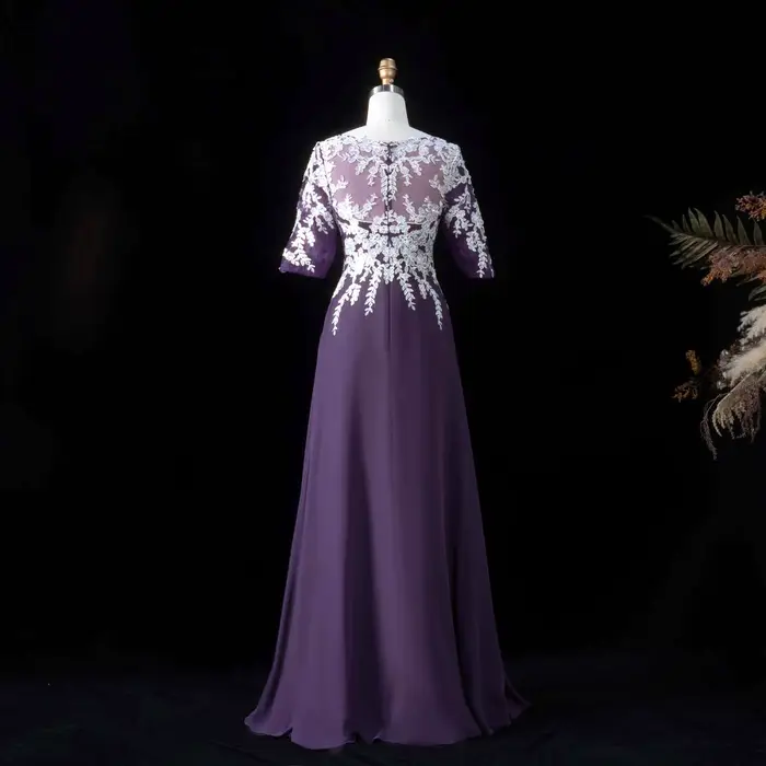 Robe de soirée élégante Sharon Said avec appliques florales pour mariage et bal de promo modèle SF630 personnalisable pour femmes toutes occasions