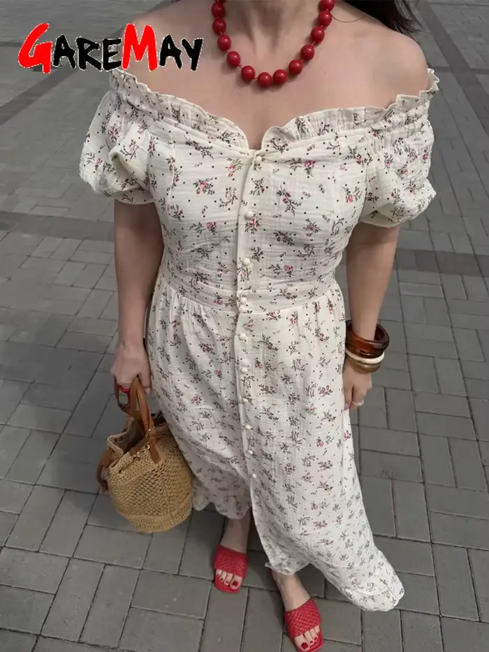 Élégante Robe Longue Décontractée Blanche en Coton 100% pour Femme