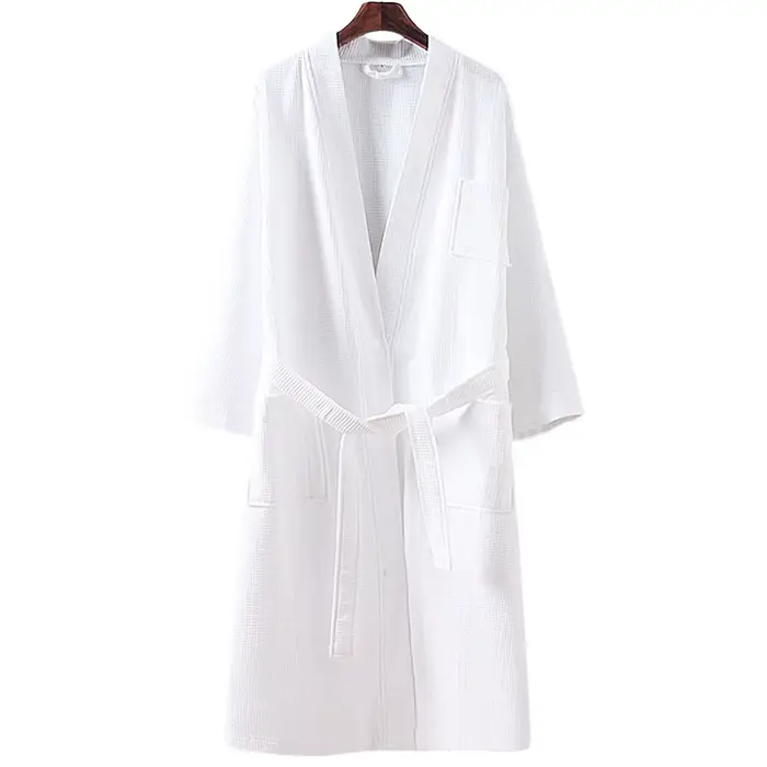 Robe de maternité à manches longues pour femmes, légère, en coton gaufré, douce et confortable, Kimo