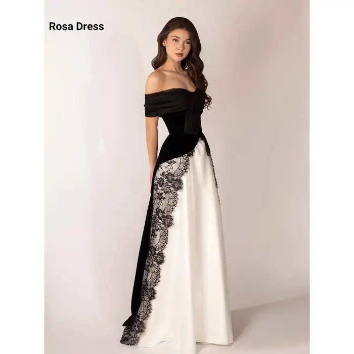Robe de fiançailles à manches courtes