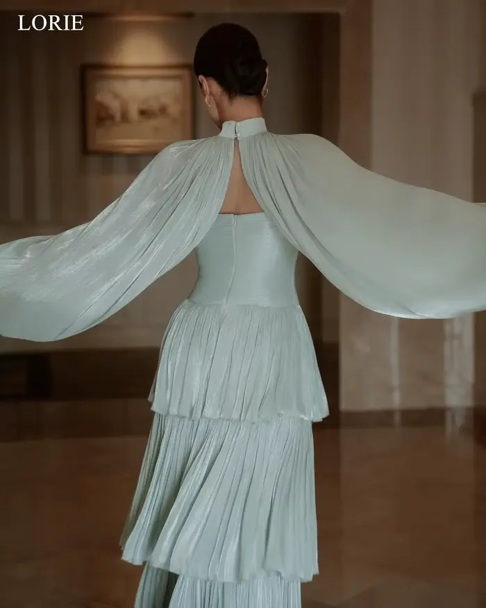 Robe de soirée élégante sans bretelles, sirène, plissée, décoration étagée, polyester, soutien-gorge intégré, pour soirée officielle, mariage, cocktail, prom, Noël, Saint-Valentin