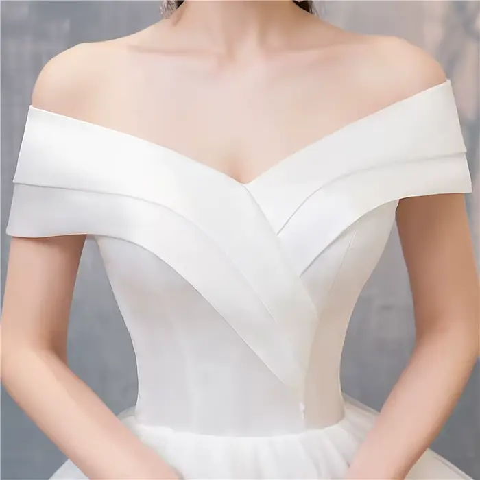 Robe de mariée en Satin brillant