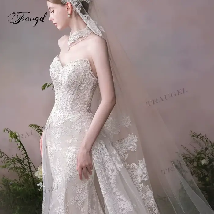 Robe de mariée Traugel élégante à manches longues