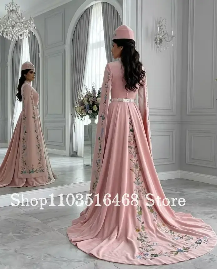 Robe de mariée musulmane rose bonbon pour bébé