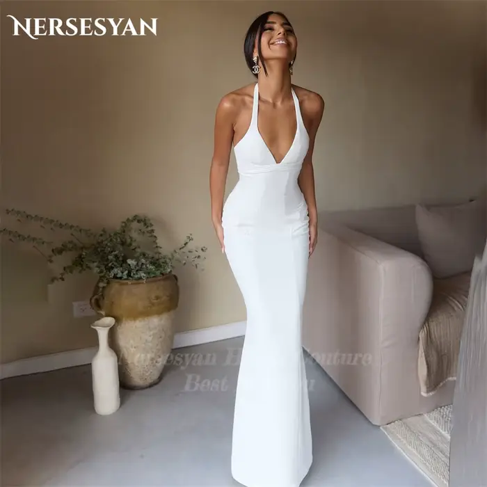 Nersesyan robes de soirée sirène élégantes épaules dénudées robe formelle moulante robes de soirée d