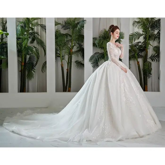 9192 Personnalisé Princesse Robes De Mariée 2023 Bouffée À Manches sulfRobe