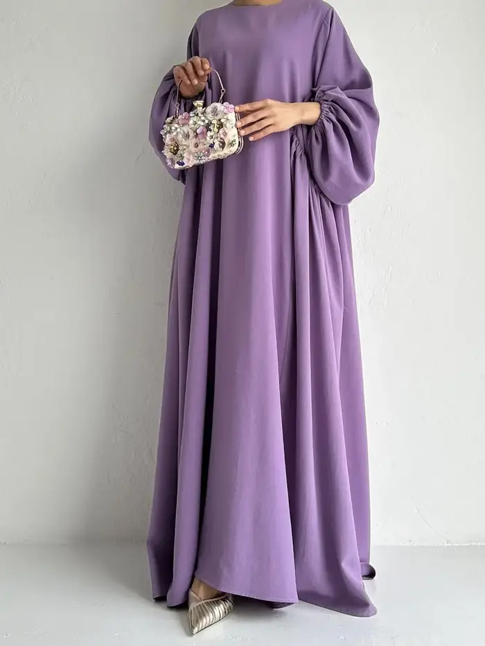 Nouvelles femmes robes musulmanes mode Simple solide Abaya Ramadan Caftan élégant femme décontracté plaine Maxi robe