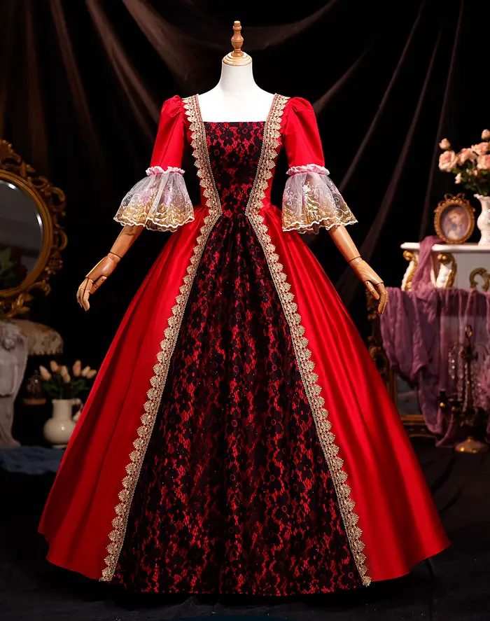 Robe de Cour Luxueuse Géorgienne Élégante avec Décolleté Mon Amour et Volants pour Quinceanera et Autres Occasions Spéciales