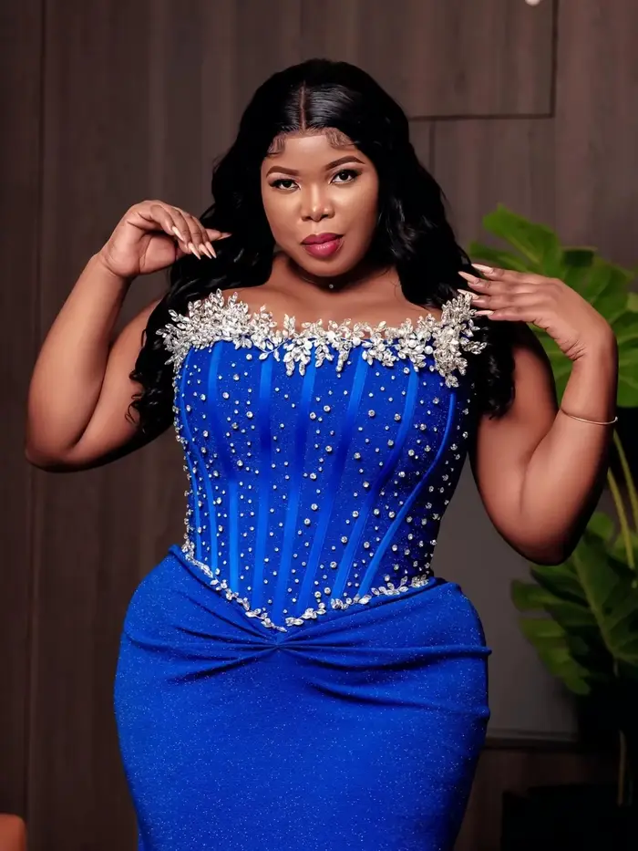 Robes de bal longues bleu roi pour filles noires