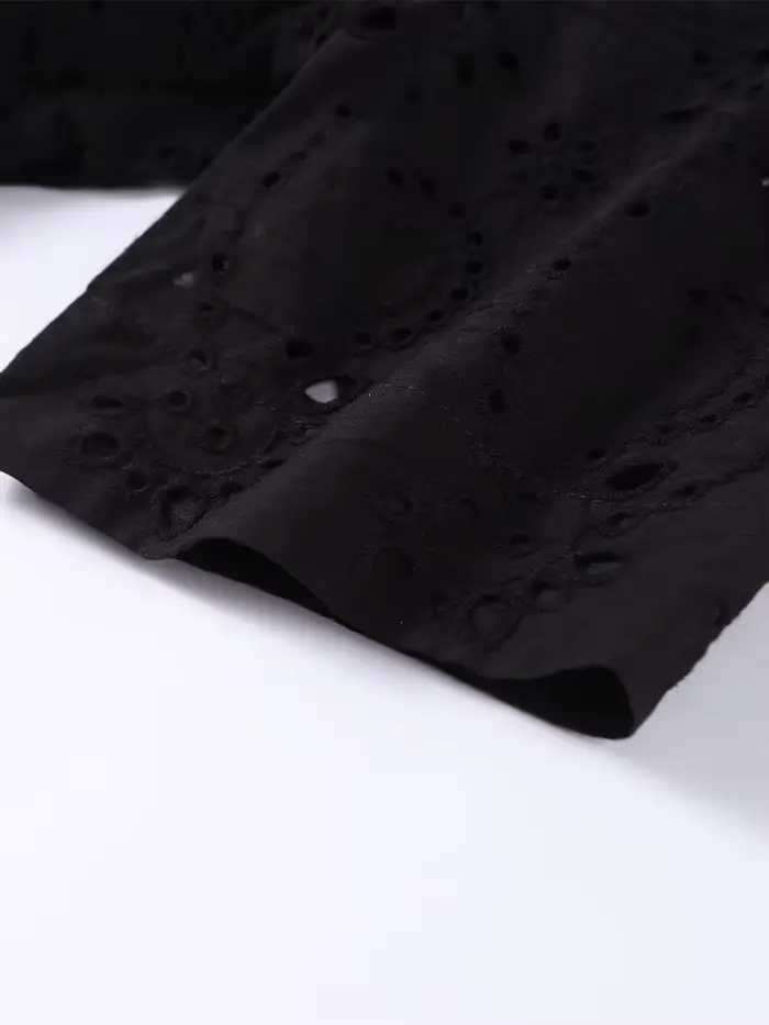 Robe longue noire classique pour femme avec lacets et col rabattu coupe ajustée occasionnelle soirée spéciale