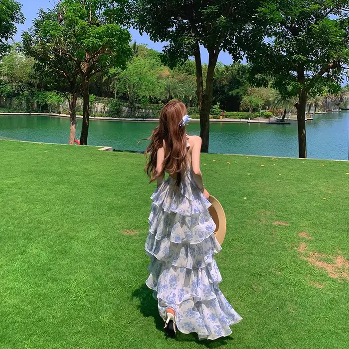Robe longue d'été pour femme