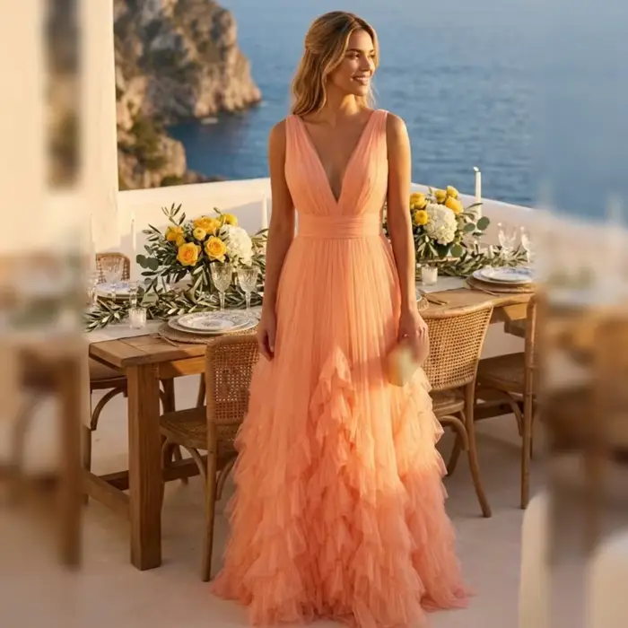 Robe de soirée élégante personnalisée pour mariage