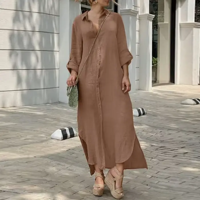 Robe longue en coton pour femmes