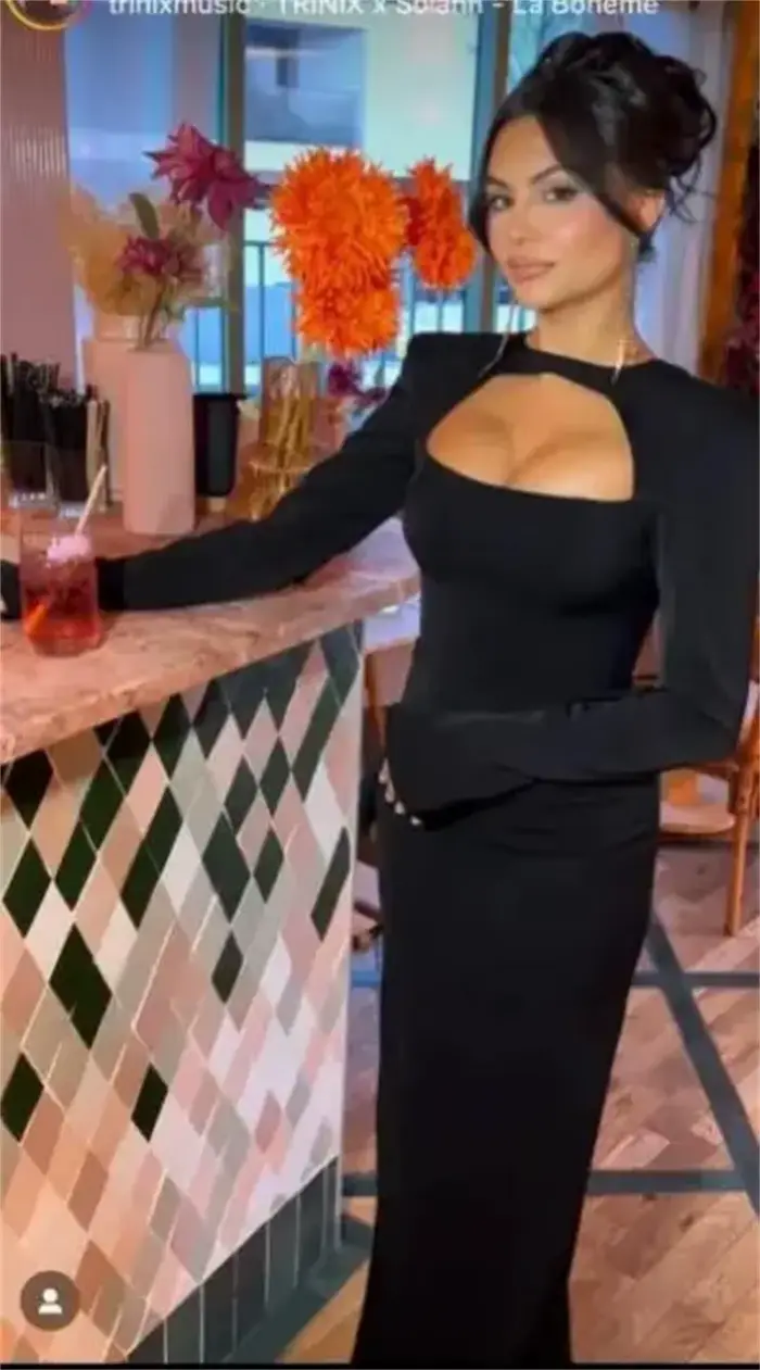 Robe de soirée élégante en polyester avec dentelle pour femmes, silhouette sirène, col rond, longue, pour occasions spéciales