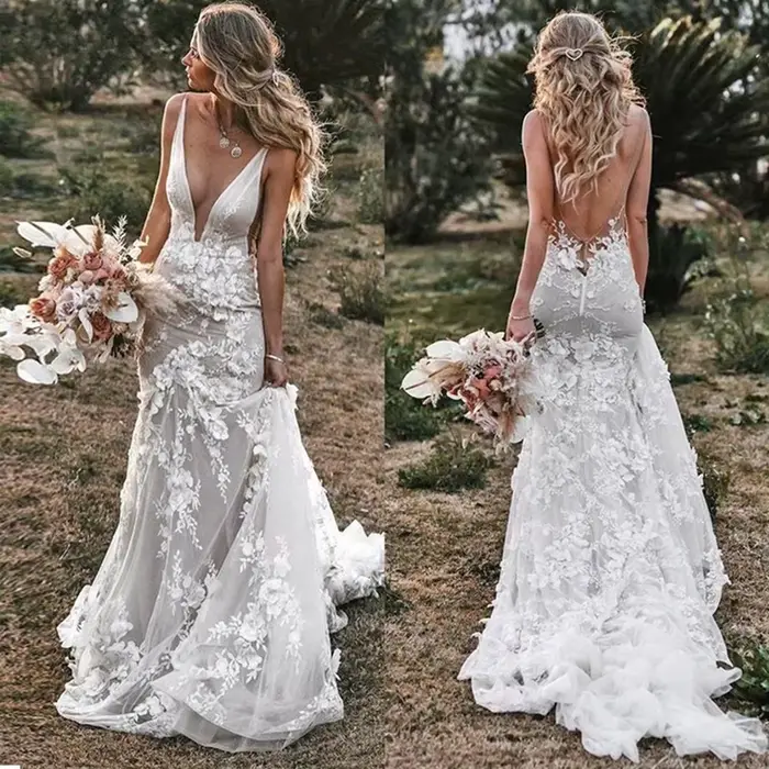 Robe de mariée sirène vintage