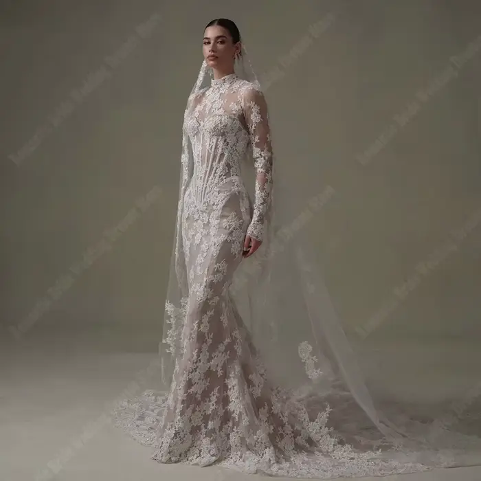 2026 Gorgeous Women Wedding Dresses Vintage Lace Mermaid