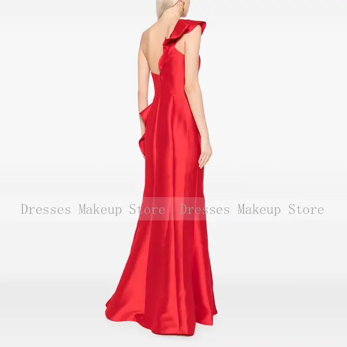 Robe sirène en polyester satiné bleu marine à volants pour femmes, soirée de gala, mariage, élégance intemporelle, occaions spéciales