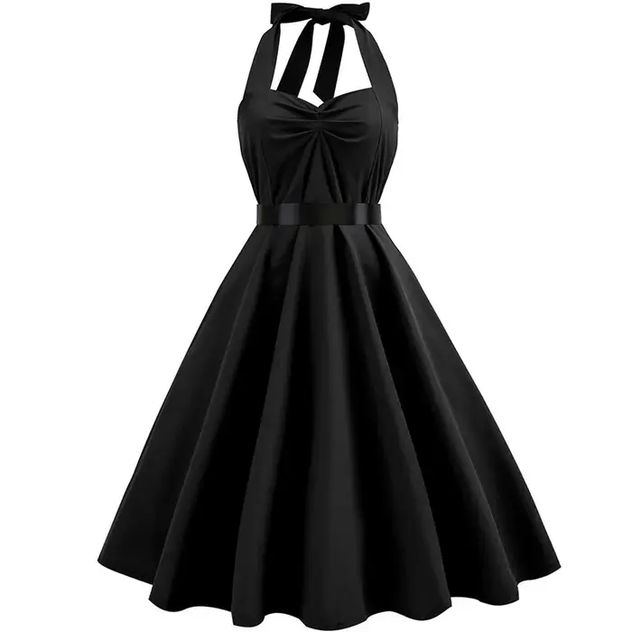 Robe Sexy rétro blanche à pois