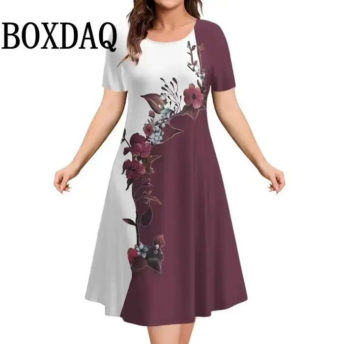 Robes vintage à imprimé floral pour femmes