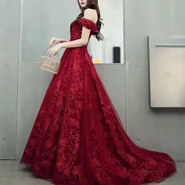 Robes de soirée sexy en dentelle, col en v, robe de soirée pour Occasions, pompon, robes de bal, pai