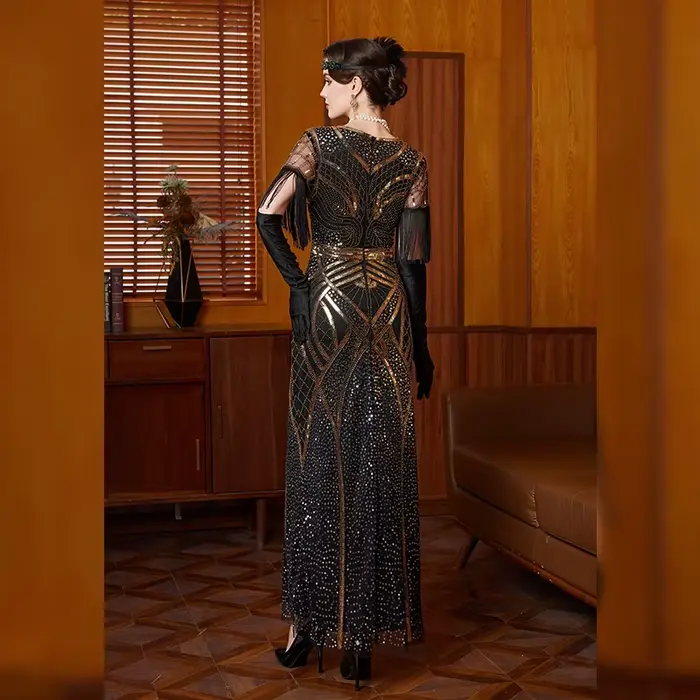 Glands robe à paillettes été femmes 1920s Vintage grand Gatsby
