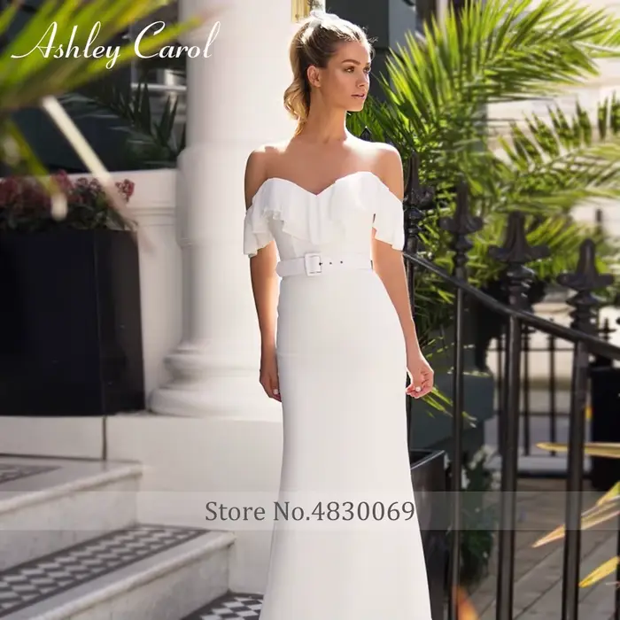 Ashley Carol-Robe de Mariée Sirène en Mousseline de Soie