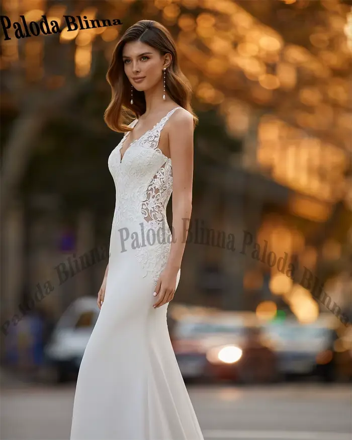 Paloda-Robes de mariée sirène enchantantes pour femmes
