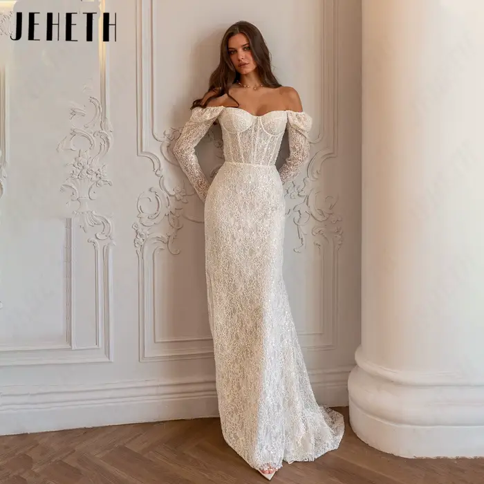 Robe de mariée EHETH en dentelle à sequins