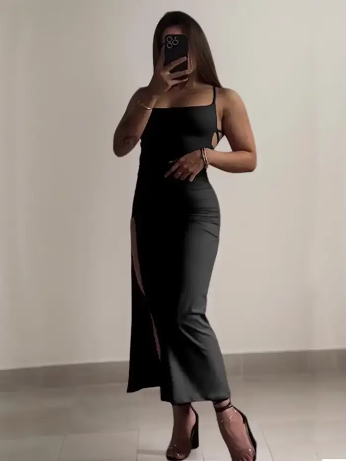 Robe d'été explosive à bretelles licou