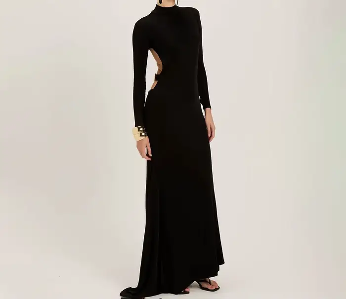 Robe Nouveau Style Dos Nu Polyester Séduisante Pour Femme Occasions Spéciales