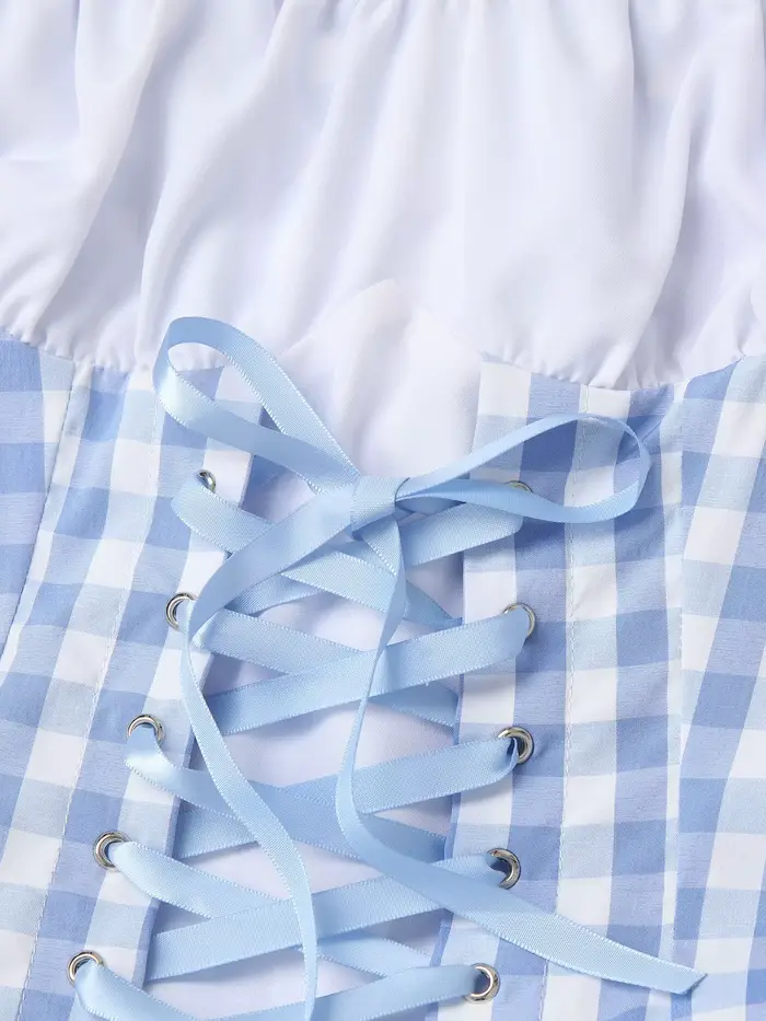 Robe vichy bleue pour femmes